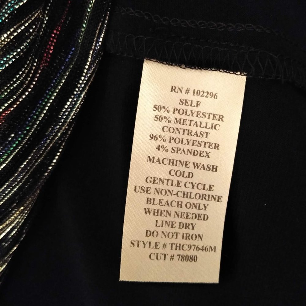 NWT Black Party Dress with Festive Shimmery Capelet - Picture 7 of 7